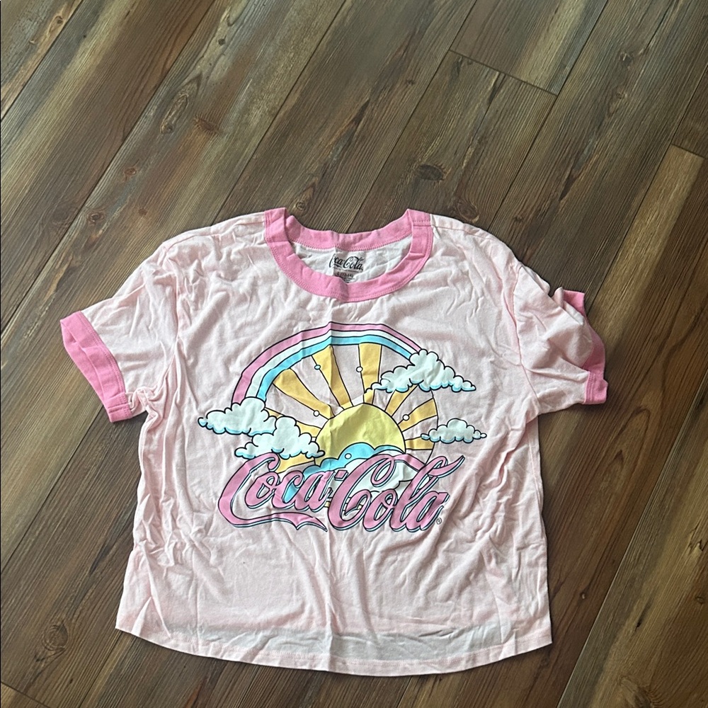 Coca Cola Kids Pink and Yellow Graphic Tee